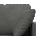vidaXL Canapé 2 Pièces Gris foncé 138 x 78 x 80 cm Velours