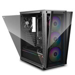 DEEPCOOL BOITIER PC MATREXX 70 ADD - Moyen Tour - RGB 3F - Noir - Format E-ATX (DP-ATX-MATREXX70-BKG0P-3F)