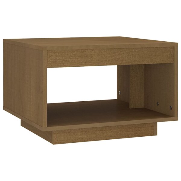 vidaXL Table basse marron miel 50x50x33 5 cm bois de pin massif
