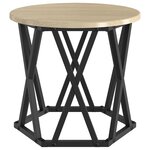 Tables d'appoint empilables 3 Pièces Chêne Sonoma en bois aggloméré