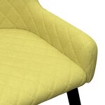 Vidaxl chaises à manger lot de 6 vert tissu