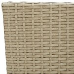 vidaXL Ensemble à manger de jardin et coussins 5 Pièces Poly rotin Beige