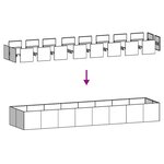 vidaXL Jardinière 360x80x40 cm acier inoxydable