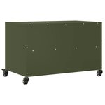 vidaXL Meuble TV vert olive 68x39x43 5 cm acier laminé à froid