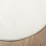 vidaXL Tapis OVIEDO à poils courts crème Ø 80 cm