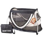 DERYAN Lit d'enfant de voyage escamotable à moustiquaire Crème