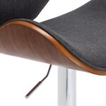vidaXL Tabouret de bar Gris Tissu
