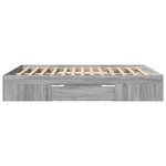 vidaXL Cadre de lit sans matelas sonoma gris 150x200 cm