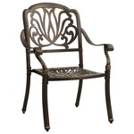 vidaXL Ensemble à manger de jardin 7 Pièces bronze aluminium coulé