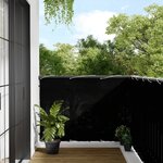 vidaXL Écran de balcon noir 120x700 cm 100  polyester oxford