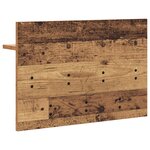 vidaXL Porte-manteau mural avec étagère Montage mural avec stockage Bois ancien 60 x 40 x 12 cm