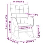 vidaXL Chaise à bascule Noir Tissu Sherpa