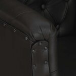 vidaXL Fauteuil Noir Cuir véritable