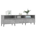 vidaXL Meuble TV gris béton 150x30x44 5 cm bois d'ingénierie