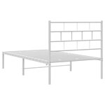 vidaXL Cadre de lit métal sans matelas et tête de lit blanc 100x200 cm
