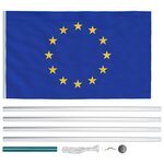 vidaXL Drapeau Union Européenne et mât en aluminium 6 2 m