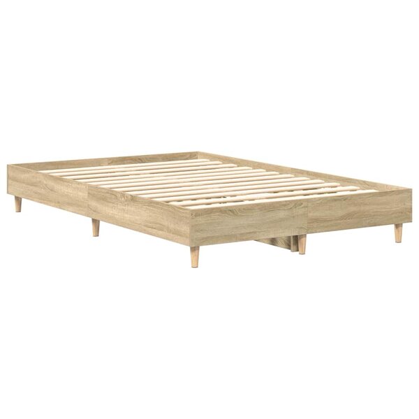 vidaXL Cadre de lit Sonoma 137 x 190 cm Bois d'ingénierie