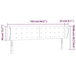 vidaXL Tête de lit avec oreilles Blanc 163x23x78/88 cm Similicuir