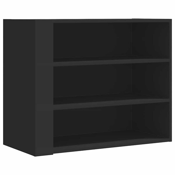 vidaXL Armoire murale noir 75x35x60 cm bois d'ingénierie