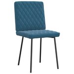 vidaXL Chaises à manger lot de 6 bleu velours
