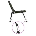 vidaXL Chaise de pêche avec pieds à boue réglables pliable vert