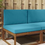 vidaXL Coussin de canapé d'extérieur 2 Pièces Bleu royal Polyester