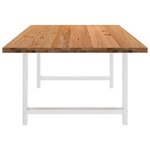 vidaXL Table à manger marron clair bois de chêne massif rectangulaire