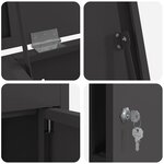 vidaXL Boîte de dépôt de colis Noir 44.5 x 29 x 110.5 cm Acier