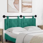 vidaXL Tête de lit suspendue Turquoise Velours