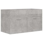 vidaXL Armoire d'évier Gris béton 80x38 5x46 cm Aggloméré
