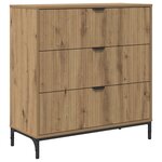 vidaXL Buffet chêne artisanal 79 5 x 33 x 82 cm Bois d'ingénierie
