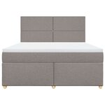 vidaXL Sommier à lattes de lit avec matelas Taupe 180x200 cm Tissu