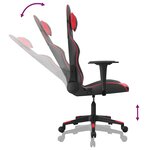 vidaXL Chaise de jeu de massage Noir et rouge Similicuir
