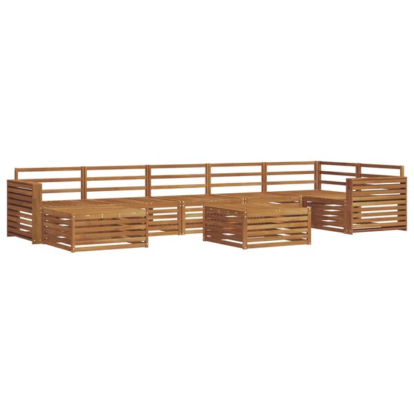 vidaXL Ensemble de canapés d'extérieur 8 pc Naturel