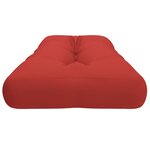 vidaXL Coussin de palette rouge 120x40x12 cm tissu