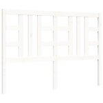 vidaXL Cadre de lit avec tête de lit blanc King Size bois massif
