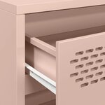 vidaXL Buffet rose 68x39x73 5 cm acier laminé à froid