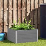 vidaXL Lit surélevé de jardin WPC 100x100x54 cm Gris