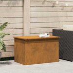 vidaXL Boîte de Rangement Extérieure Marron 80 x 50.5 x 50 cm