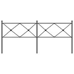 vidaXL Tête de lit de remplacement métal noir 200 cm