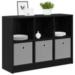 vidaXL Buffet avec tiroir Chêne noir 88 5 x 27 5 x 63 5 cm