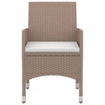 vidaXL Ensemble à manger de jardin coussins 5 Pièces Résine tressée Verre