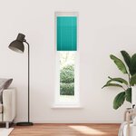 vidaXL Store plissé vert pétrole 40x200 cm largeur du tissu 39 4 cm