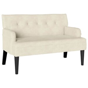 vidaXL Banc Chesterfield Crème 112 x 65 5 x 75 cm Velours