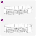 vidaXL Ensemble de canapés d'extérieur 7 pc Naturel et gris clair