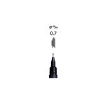Feutre technique 0,7mm PIN 07200 Pte calibrée Noir UNI-BALL