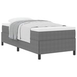 vidaXL Lit à ressorts Gris clair 80 x 200 cm Tissu en velours côtelé