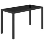 vidaXL Ensemble à manger d'extérieur 5 Pièces coussin Résine tressée Noir