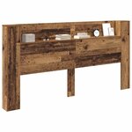 vidaXL Tête de lit Bois Ancien 200 x 15 x 103 5 cm Bois d'ingénierie