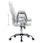 vidaXL Chaise de bureau pivotante Blanc Similicuir